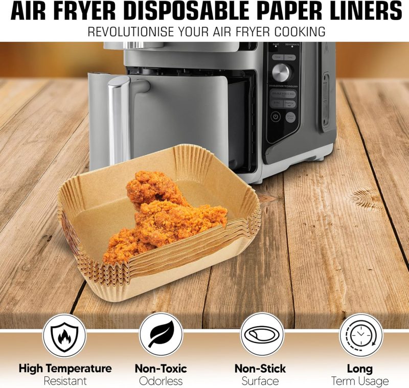 Air Fryer Liners For Ninja Doublestack Sl401 8-10Qt: 150Pcs Disposable Paper Liners - Image 3