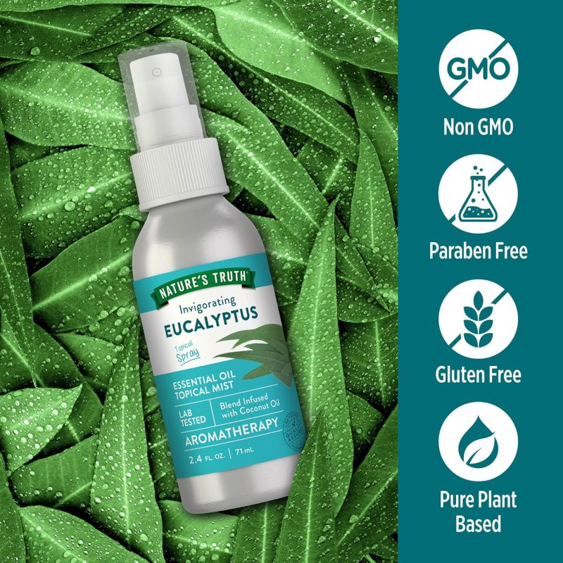 Nature'S Truth Eucalyptus Mist Spray 2.4 Fl Oz | Pure Essential Oil For Aromatherapy - Image 3