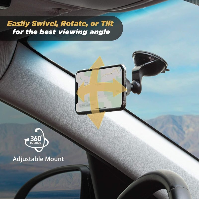 Scosche Mmwsm-Xces0 Magicmount Select Magnetic Car Phone Holder - Strong Magnet Mount For Iphone And Android - Secure Magnetic Cell Phone Mount For Window Or Dash - Universal 360° Adjustable Head - Image 4