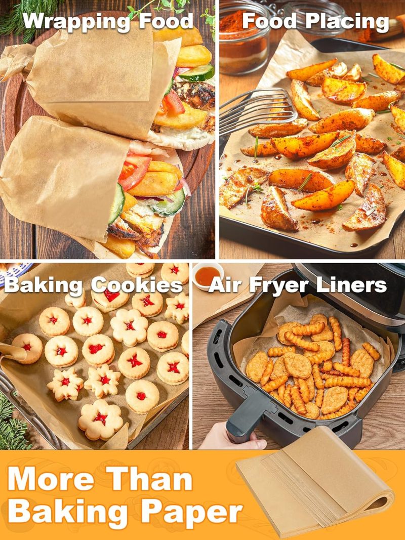 Smartake 400 Pcs Parchment Paper Baking Sheets - Image 4