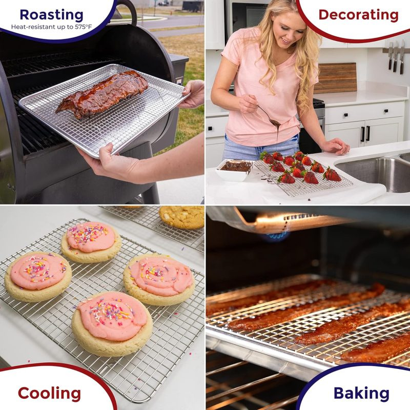 Kitchenatics Heavy Duty Half Sheet Cooling Racks - Image 5