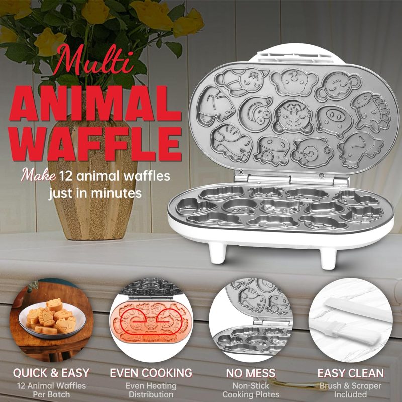 Animal Mini Waffle Maker For Kids - Image 2