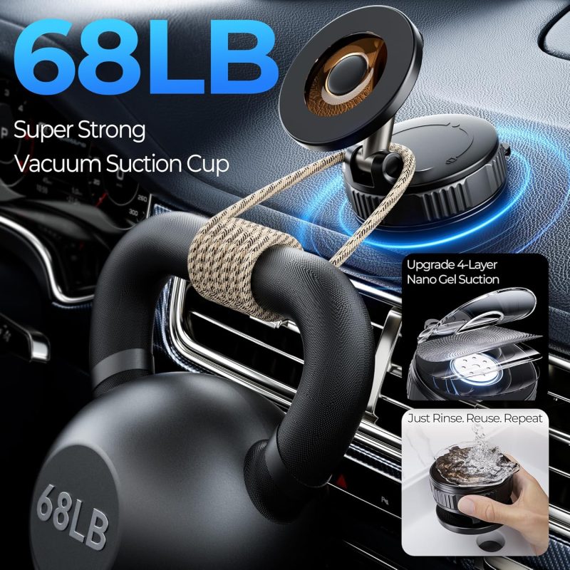 Vacuum Magnetic Suction Phone Holder - Image 4