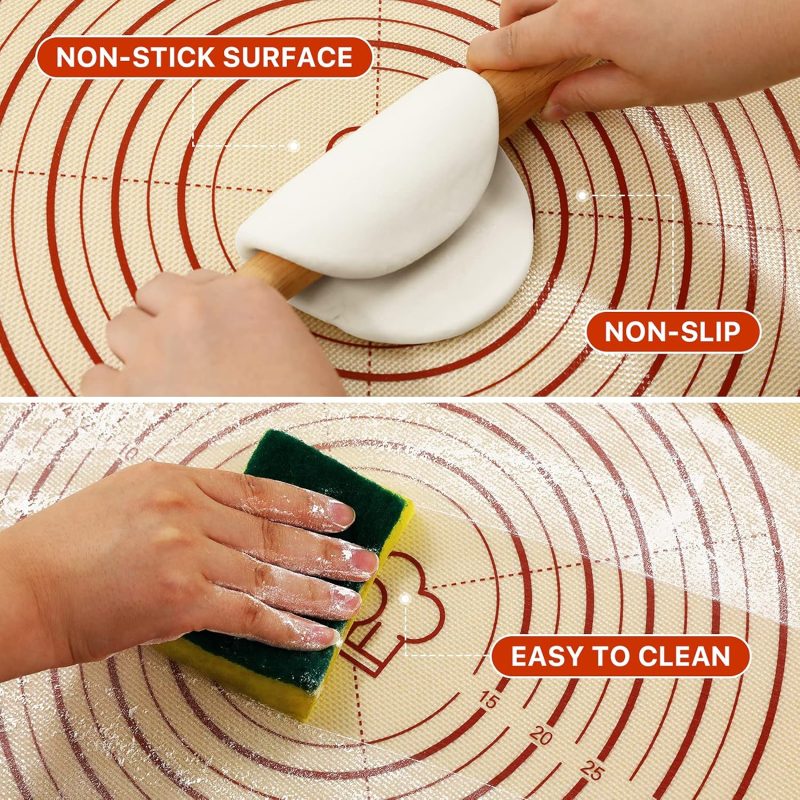 26X16 Inch Extra Thick Silicone Baking Mat With Measurements - Image 4